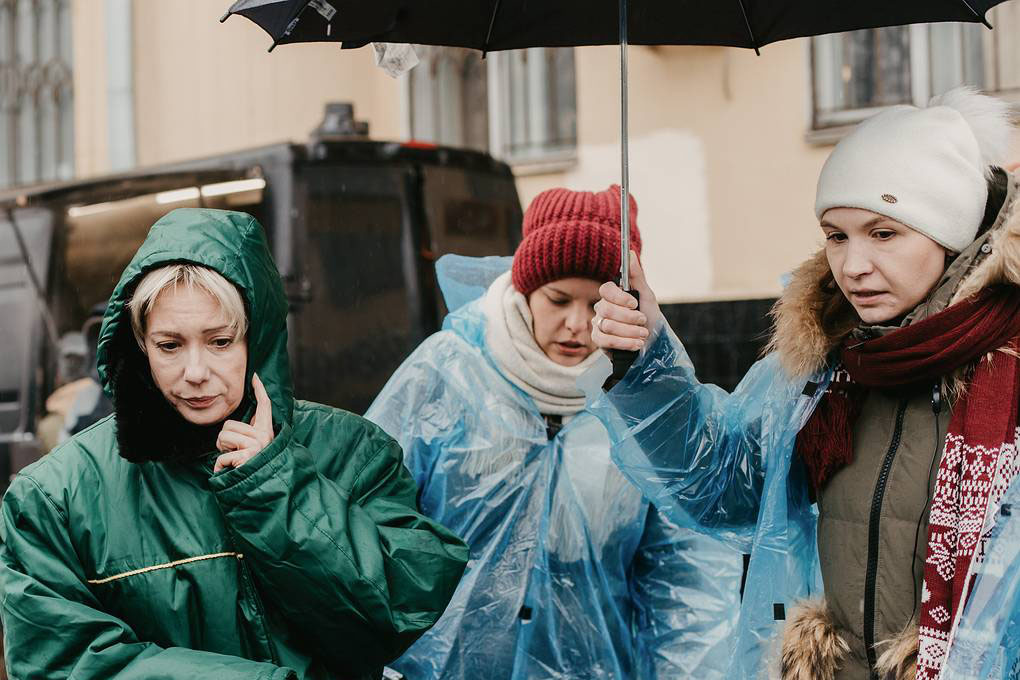 Чулпан Хаматова на съемках фильма «Доктор Лиза»