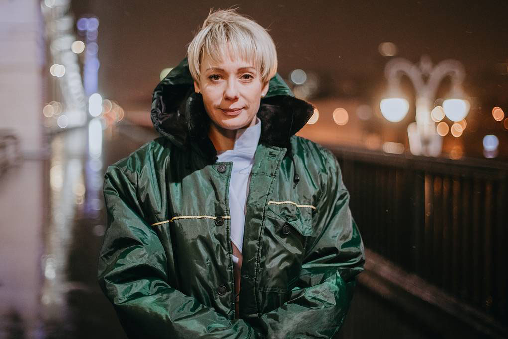 Чулпан Хаматова на съемках фильма «Доктор Лиза»