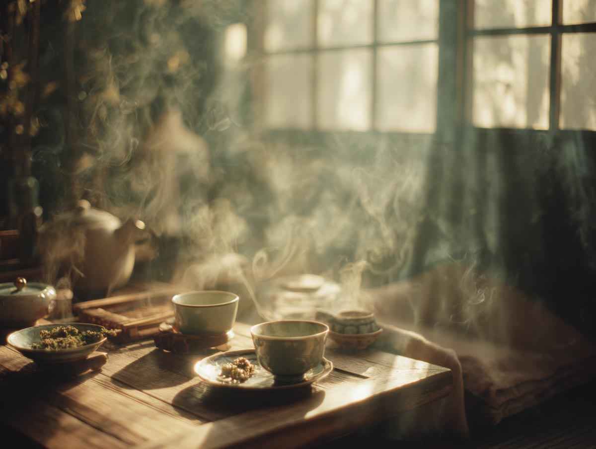 Chinese-style_tea_ceremony_on_a_low_wooden_table
